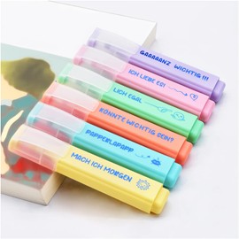 Funny Highlighters, 6 Pack Pastel Highlighters, Creative Gift for Friends, Classmates, Teachers and Coworkers, Office Equipment