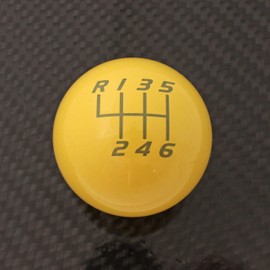 Billetworkz Weighted Shift Knob Compatible with 6 Speed Ford Mustang GT 2015-25, Gloss Yellow