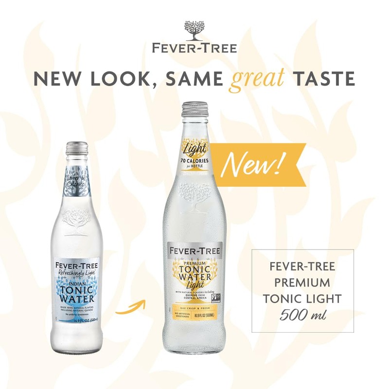 Fever-Tree Refreshingly Tonic Water, Light, 135.2 Fl Oz (Pack of