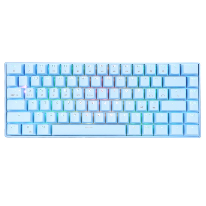 Mechanical Keyboard 82 Keys RGB Three Modes Support Wireless 2.4G