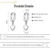 Earrings Silver 925 Hanging Love Heart Earrings Silver 925 Hoop