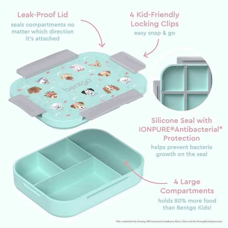 Bentgo Kids Snap and Go Lunch Box - Puppies