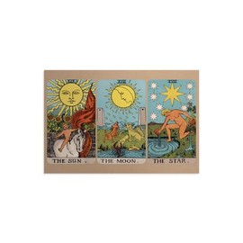 The Moon, Star, and Sun Tarot Cards Poster — [24"x36"]