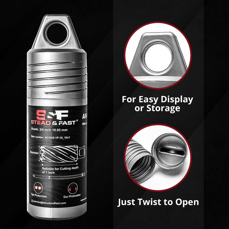 S&F STEAD & FAST Annular Cutter Set, 2-pc, 5/8" Diameter