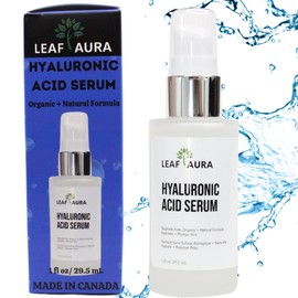 Leaf Aura Hyaluronic Acid Serum, Hydrates + Plumps Skin, Made In Canada, 29.5ml