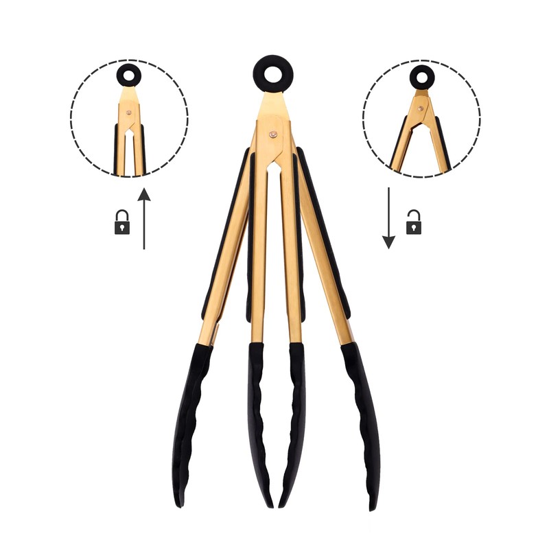 Mafier 4-Piece Kitchen Food Tongs 7" Mini Silicone Serving Tongs