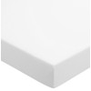 Helena Springfield Plain Dye Percale 50/50 Fitted Sheet, Double, Polycotton, White