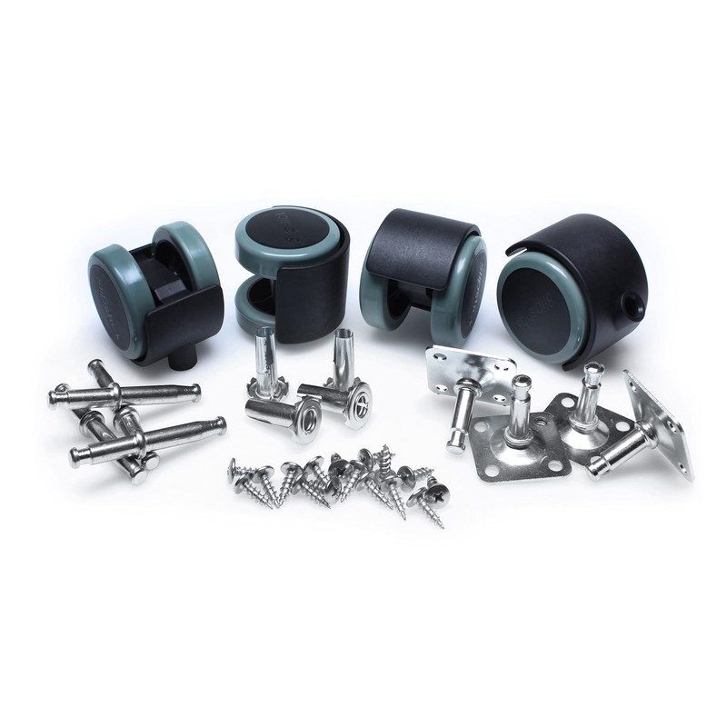 Slipstick CB681 2 Inch Floor Protector Rubber Caster Wheels (Set