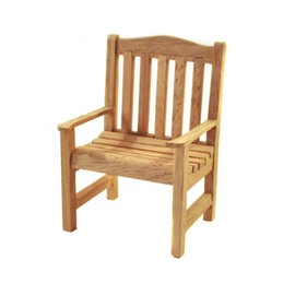 Melody Jane Dolls House Bare Wood Garden Chair Miniature Wooden Unfinished Patio Furniture