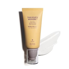 Haruharu Wonder Black Rice Moisture Airyfit Protector Solar Diario 1.69 oz líq. - Acabado Aterciopelado, Sin Residuo Blanco, Hidratante, Humectante, C