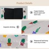 2 Pack Tissue Box Cover Holder, Cactus Flowers Rectangle Leather