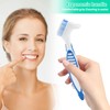 Pack of 4 Double-Sided Denture Cleaning Brushes, Ergonomic Denture Brush