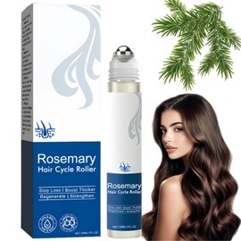 Rosemary Oil Roller for Hair Growth,Hair Growth Serum with Massage Ball,Rosemary Essential Oil for Hair Gro/wth,Thicker & Stronger Hair Oil,Gentle Hair Treatment,Scalp Massager Hair Gro/wth Oil