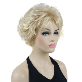 Lydell 8" Short Curly Women Wigs Soft Shaggy Layered Classic Cap Full Synthetic Wigs (24BT613)