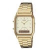 Casio AQ230GA-9D Men's Analog Digital Dual Time Gold Tone Metal