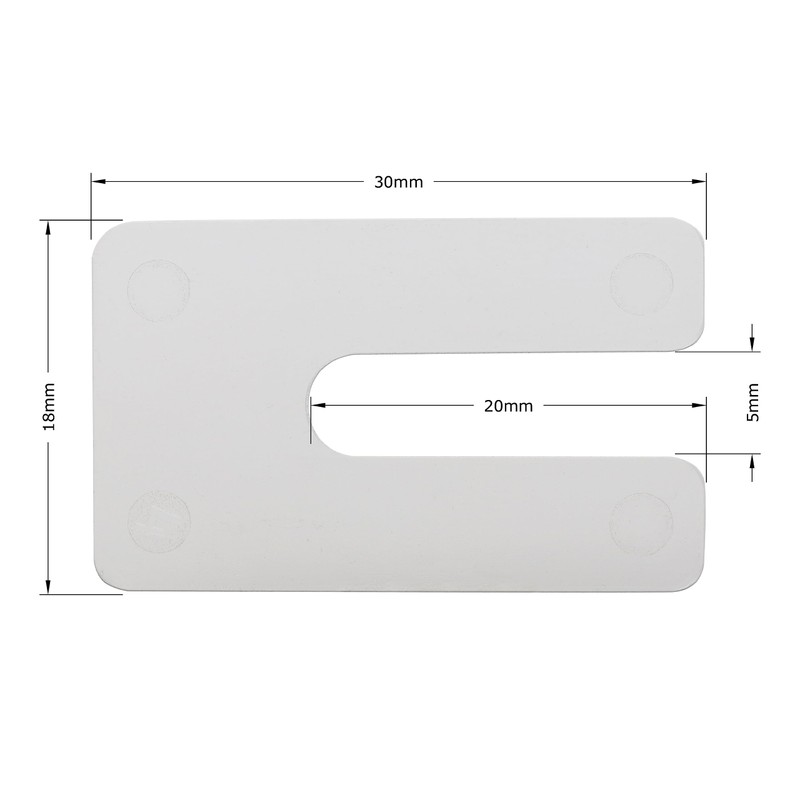 25 Pack Grass TEC 1/16" (1.5mm) Overlay Reducer, Cabinet Hinge