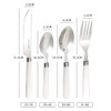 White Silverware Set for 6 Durable Stainless Steel Flatware Set