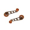Rnr Spares Classic Beetle/Camper T2 Chrome/Wood Window Winder Handles Pair