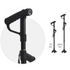Walking Stick 2 Handle 4 Support Foots Aluminum Alloy Folding