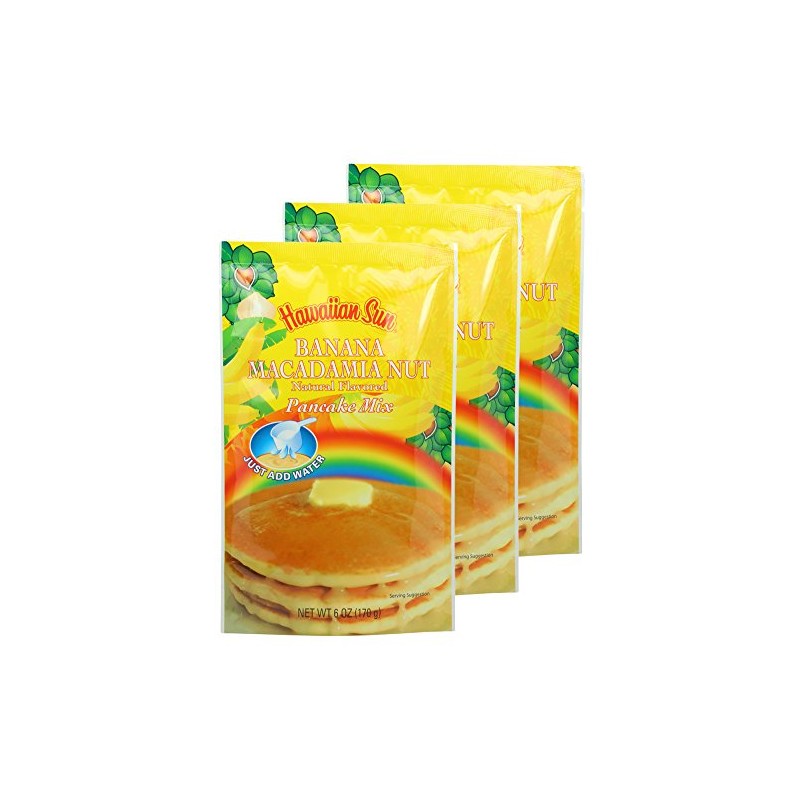 Banana Macadamia Nut Pancake Mix, 6 Ounce (Pack of 3)