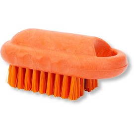SPARTA Nail Scrub Brush Commercial-Grade, Heavy-Duty Hand and Fingernail Brush with Stiff Bristles for Gardeners, Mechanics, And Foodservice Personnel, Plastic, 5 Inches, Orange