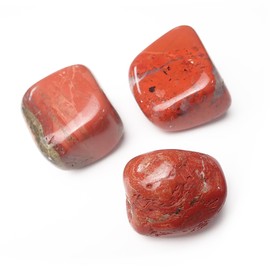 Tumbled Red Jasper Stones (3 Pack) - 1-1.5 Inch Smooth Stone of Endurance for Grounding, Strength & Stability - Polished Healing Crystals, Root Chakra, Nurturing Energy