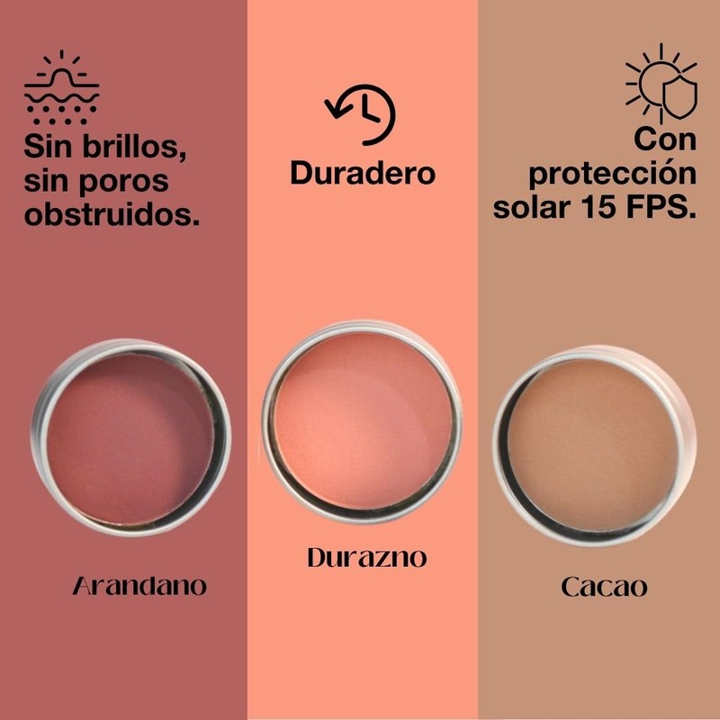 Biotiks Rubor en Polvo Compacto, para Piel Grasa y Sensible,