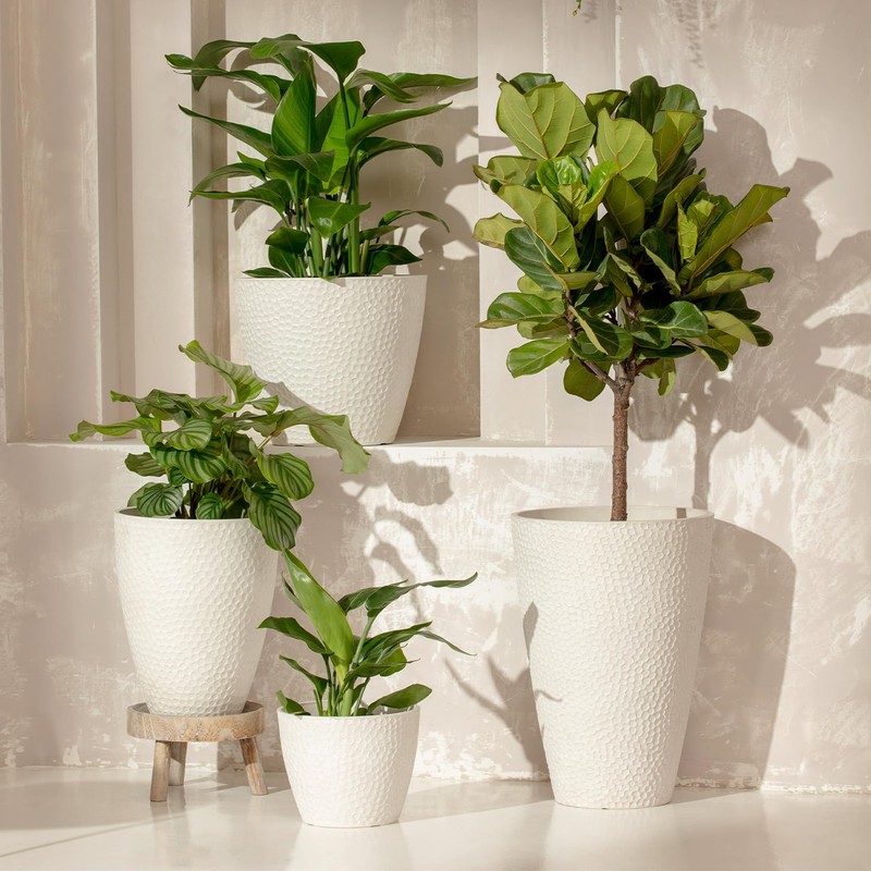 LA JOLIE MUSE 10 Inch Hanging Planters for Indoor Plants,