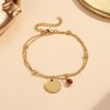 YeGieonr Birth Flower Double Layer Bracelet for Women, Stainless Steel