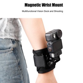 PellKing Wrist Strap Mount for DJI Osmo Nano Camera, Hands-Free Magnetic Mount for Multifunctional Vision Dock with Real-Time Screen Monitoring, Adjustable Wristband Vlog Accessories