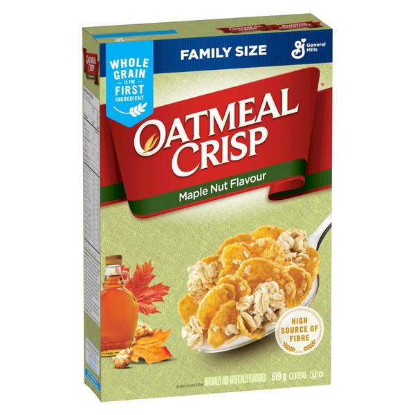 OATMEAL CRISP - Family Size - Maple Nut Flavour Cereal, 619 Grams