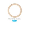 METALLIXITY Unfinished Wood Rings (100x10mm/3.94"x0.39") 2Pcs, Natural Solid Wooden Circle