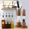 BINHAI Salt and Pepper Wood Mill Tray, Retro Colour Pepper