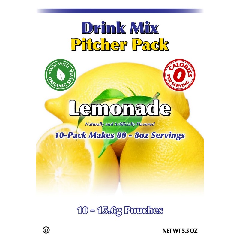 GramZero Lemonade, Sugar Free Drink Mix, Pitcher Pack, Great For