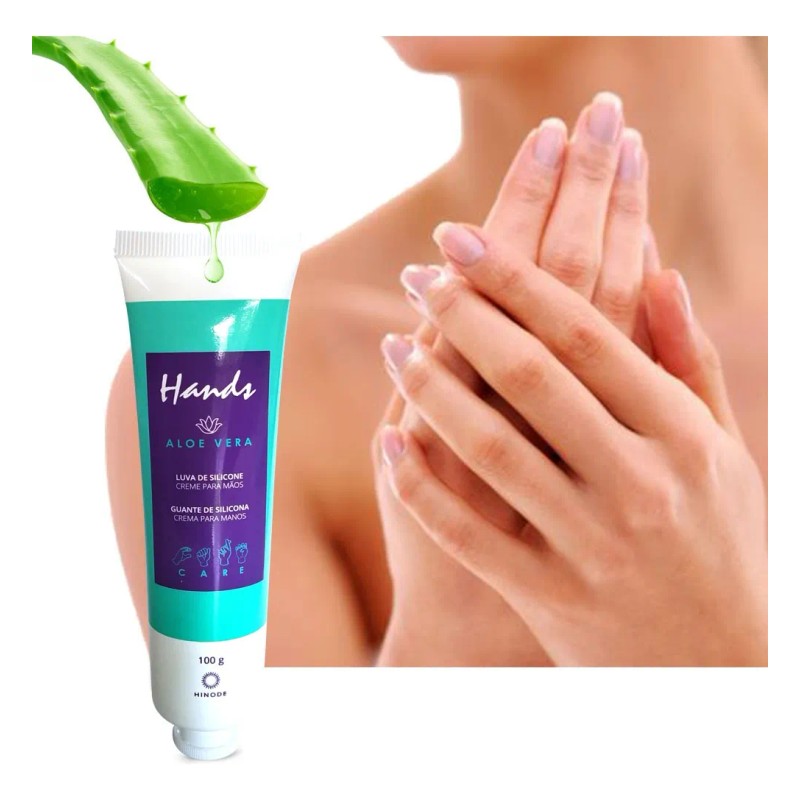 Crema Para Manos Hidratante Guante De Silicona 100gr Hnd Aloe