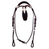 RSI Western Headstall Horse Hair Light Leather Rawhide Futurity Knot