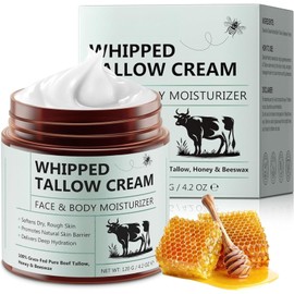 New Beef Tallow Facial Moisturizing Cream, 120G, Beef Tallow Reaffirm Cream for Skin Care, Facial Body Moisturizer for Women and Men, Moisturizing Cream for All Skin Types