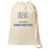 Custom School Bag With Initials: Canvas Laundry Bag