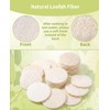Waaqkid 50PCS Natural Loofah Sponge Pads for Washing Face, Exfoliating