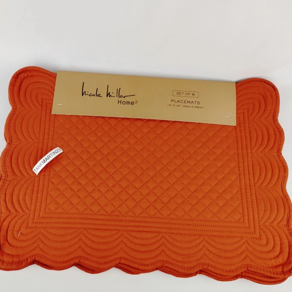 Nicole Miller Set of 6 Nicole Miller Quilted Placemats 13