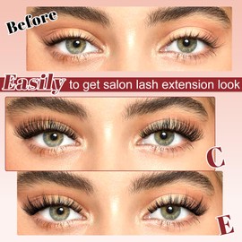 Higu clace KF2 Magnetic Eyelashes, Magnetic Eyelashes Without Eyeliner, Magnetic Eyelashes, Natural Look, Strong Magnetic Eyelashes with Applicator, No Glue Required Eyelashes