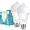 Aovpex Motion Sensor Light Bulbs, Dusk to Dawn, 13W 100W