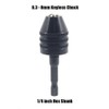Gasea 0.3-8mm Keyless Drill Chuck Conversion Tool, 1/4 Inch Hex