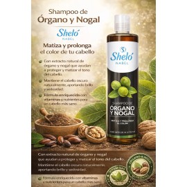 Shampoo Órgano Nogal 950ml Matiza Color Shelo Nabel