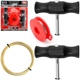 Windschutzscheibe Ausbau Werkzeug Set mit Griff und Schneidedraht, Universelles Windschutzscheibe Werkzeug, für Professionelle Reparaturen Schneidedraht Windschutzscheibe Set