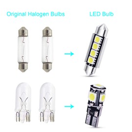 Kinstecks 23PCS Can-Bus Error Free LED SMD Bulbs Kit Car LED Interior Light Bulb Festoon BA9S Canbus T10 C5W Xenon for Car Interior Door Courtesy Instrument Panel Side Lights