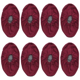 Alnicov 4 Pairs Non-Slip Overshoes Durable Shoe Protectors Waterproof Washable Dustproof Overshoes - Burgundy