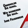 Hellweg Druckerei Car Sticker "Überholen Sie ruhig. Wir schneiden Sie