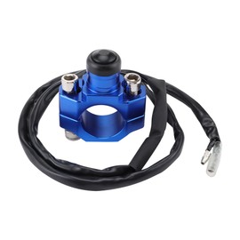 GOOFIT 7/8" 22mm Handlebar 2 Wire CNC Kill Stop Switch Replacement for YZ250 YZ450 WR250 WR450 ATV Scooter Quad Moped Dirt Bike Blue