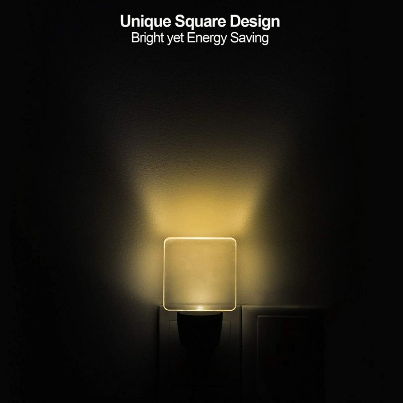 DEWENWILS Light Sensor,Warm White, Dusk to Dawn Sensor Flat Nightlight